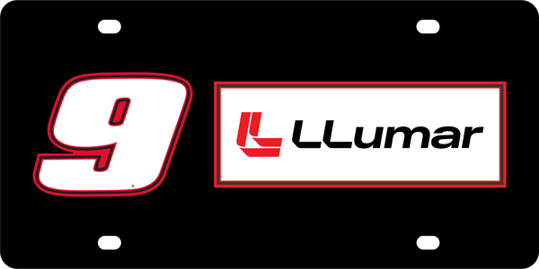 Chase Elliott LLumar # & Sponsor Acrylic License Plate