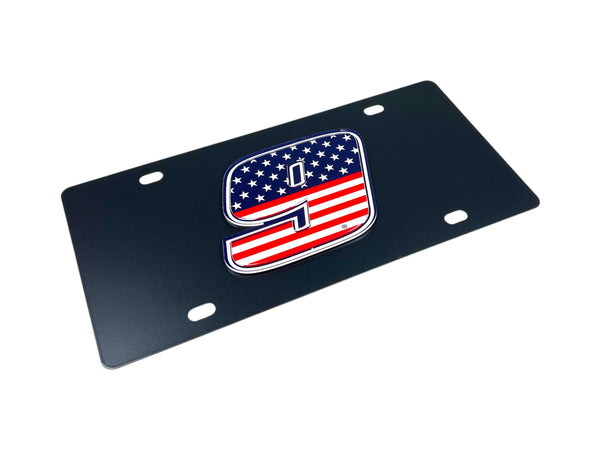 Chase Elliott Patriotic #9 Carbon Steel License Plate