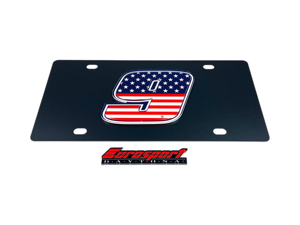 Chase Elliott Patriotic #9 Carbon Steel License Plate
