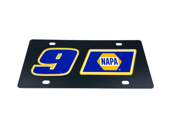 Chase Elliott NAPA # & Sponsor Carbon Steel License Plate