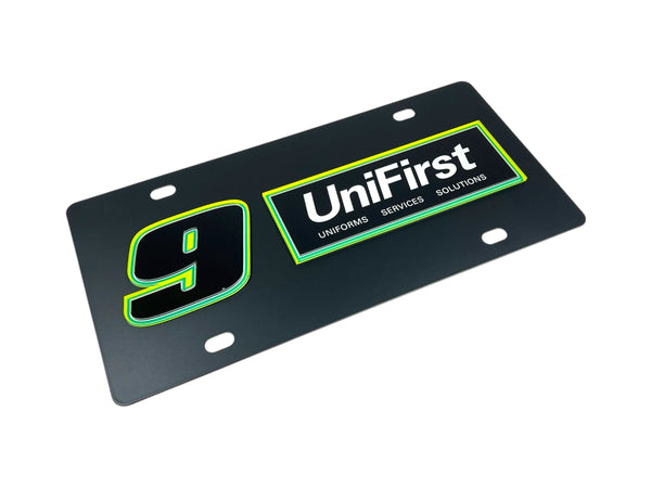 Chase Elliott UniFirst # & Sponsor Carbon Steel License Plate