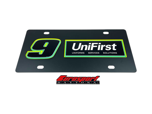 Chase Elliott UniFirst # & Sponsor Carbon Steel License Plate
