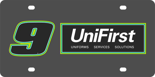 Chase Elliott UniFirst # & Sponsor Carbon Steel License Plate