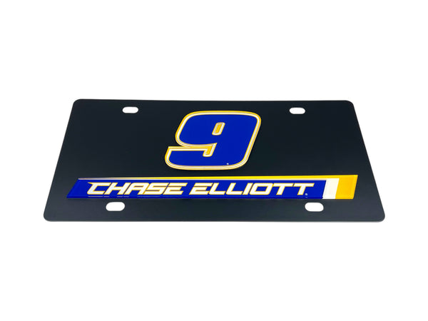 Chase Elliott NAPA # & Name Rail Carbon Steel License Plate