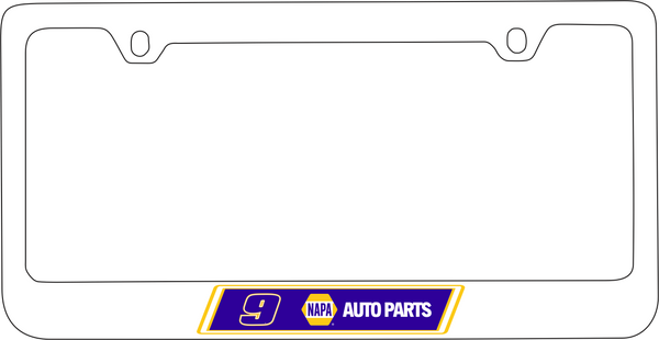 Chase Elliott NAPA # & Sponsor White License Plate Frame