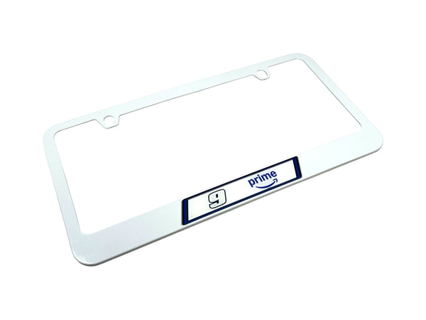 Chase Elliott Amazon Prime # & Sponsor White License Plate Frame