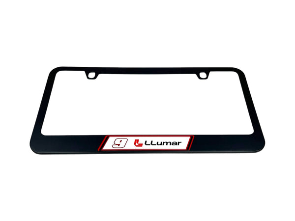 Chase Elliott LLumar # & Sponsor Black License Plate Frame