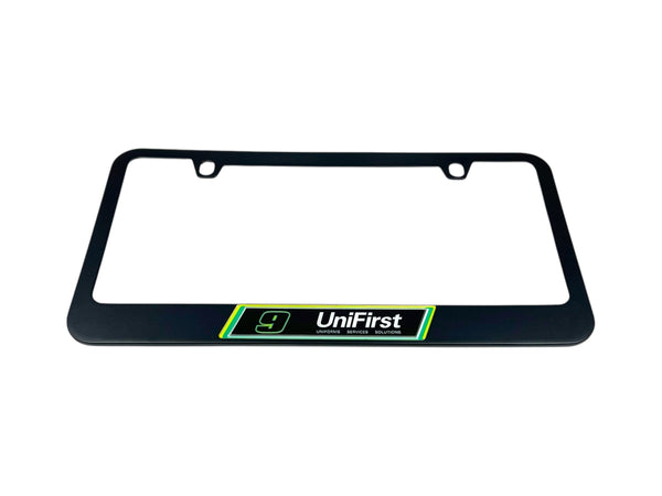 Chase Elliott UniFirst # & Sponsor Black License Plate Frame