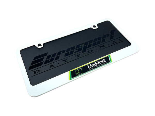 Chase Elliott UniFirst # & Sponsor White License Plate Frame