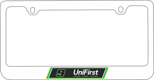 Chase Elliott UniFirst # & Sponsor White License Plate Frame