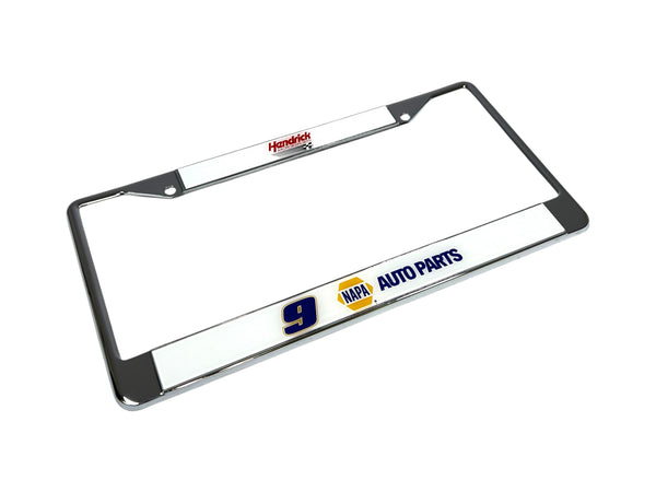 Chase Elliott NAPA # & Sponsor Chrome License Plate Frame
