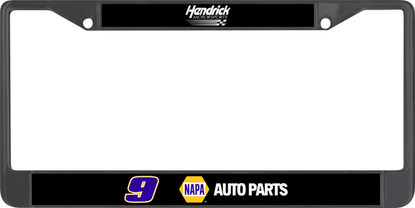 Chase Elliott NAPA # & Sponsor Black License Plate Frame