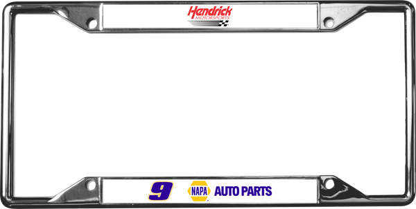 Chase Elliott NAPA # & Sponsor Chrome License Plate Frame