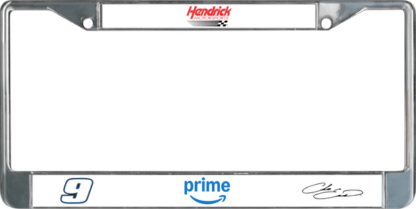 Chase Elliott Amazon Prime # & Sponsor Chrome License Plate Frame