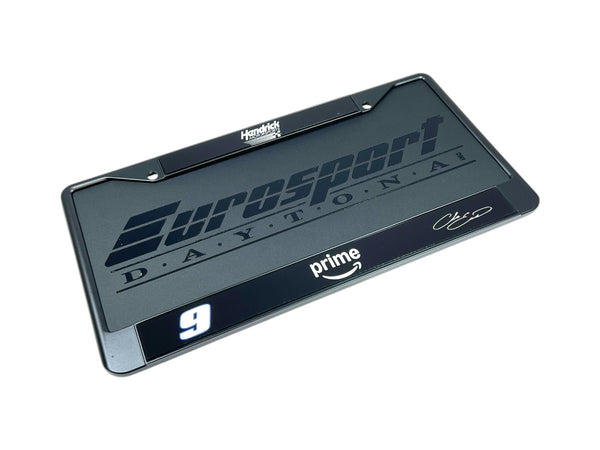 Chase Elliott Amazon Prime # & Sponsor Black License Plate Frame