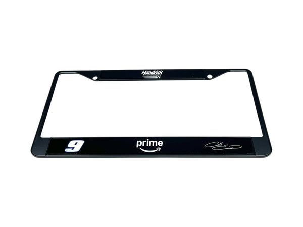 Chase Elliott Amazon Prime # & Sponsor Black License Plate Frame