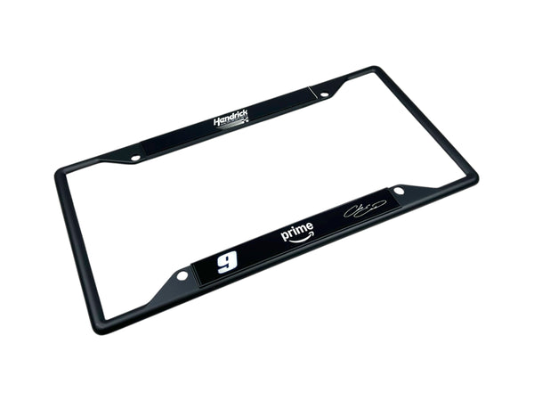 Chase Elliott Amazon Prime # & Sponsor Black License Plate Frame