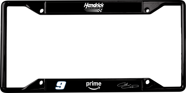 Chase Elliott Amazon Prime # & Sponsor Black License Plate Frame