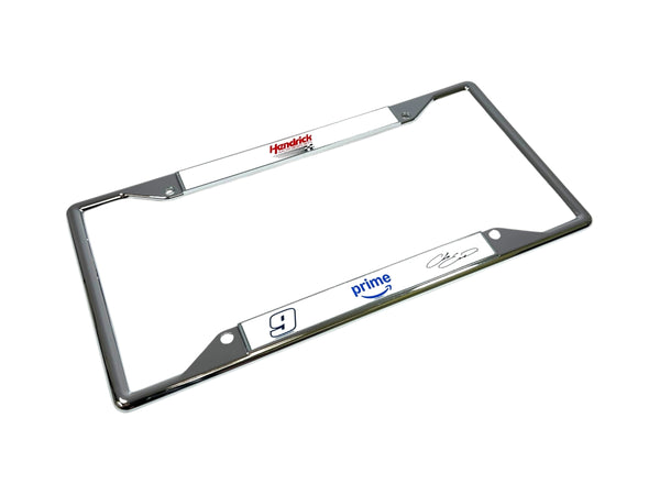 Chase Elliott Amazon Prime # & Sponsor Chrome License Plate Frame