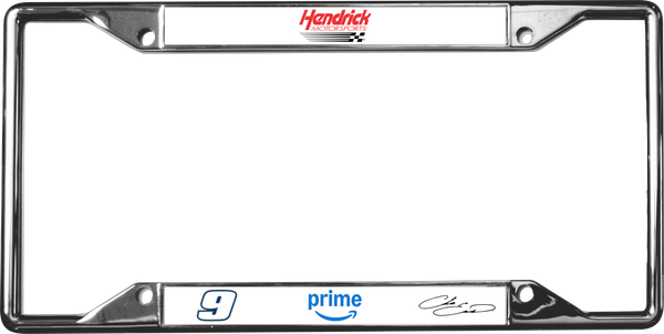Chase Elliott Amazon Prime # & Sponsor Chrome License Plate Frame