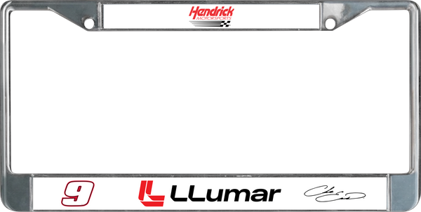 Chase Elliott LLumar # & Sponsor Chrome License Plate Frame