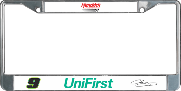 Chase Elliott UniFirst # & Sponsor Chrome License Plate Frame