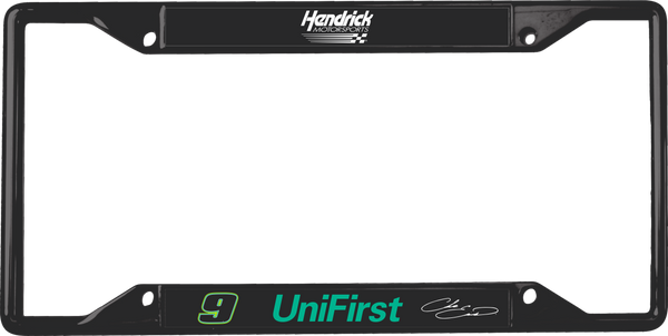 Chase Elliott UniFirst # & Sponsor Black License Plate Frame