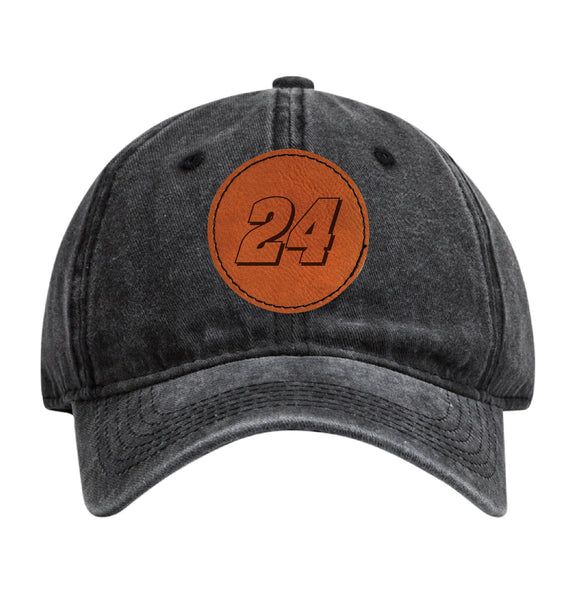 Jeff Gordon #24 Nascar Baseball Cap - Engraved Leather Patch