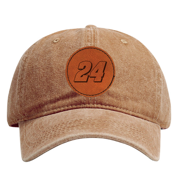 Jeff Gordon #24 Nascar Baseball Cap - Engraved Leather Patch