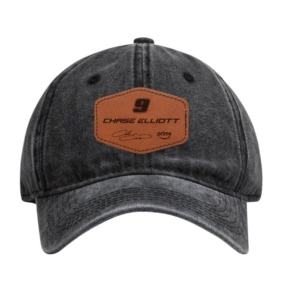 Chase Elliott #9 Nascar Baseball Cap - Engraved Leather Patch