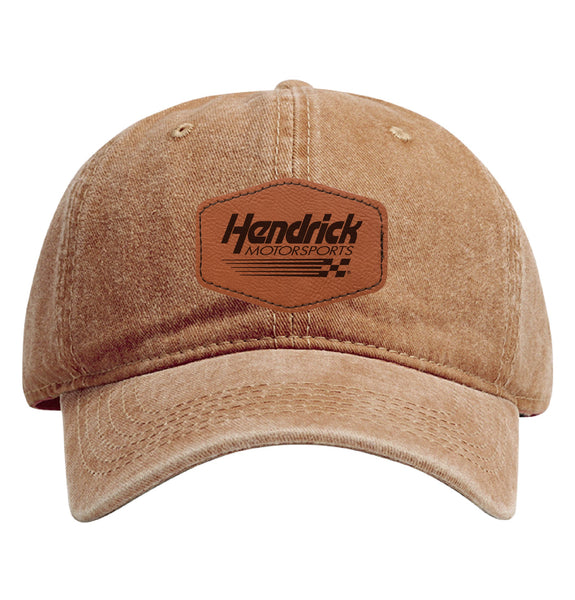 Hendrick Motorsports # Nascar Baseball Cap - Engraved Leather Patch