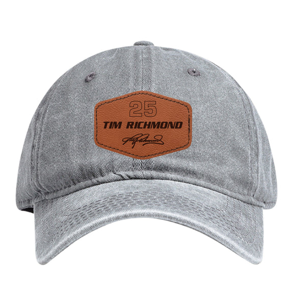 Tim Richmond #25 Nascar Baseball Cap - Engraved Leather Patch