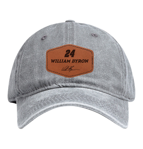William Byron - Raptor #24 Nascar Baseball Cap - Engraved Leather Patch