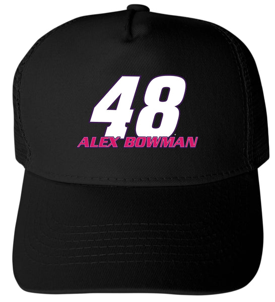 Alex Bowman #48 Nascar Trucker Hat - Full Color Design