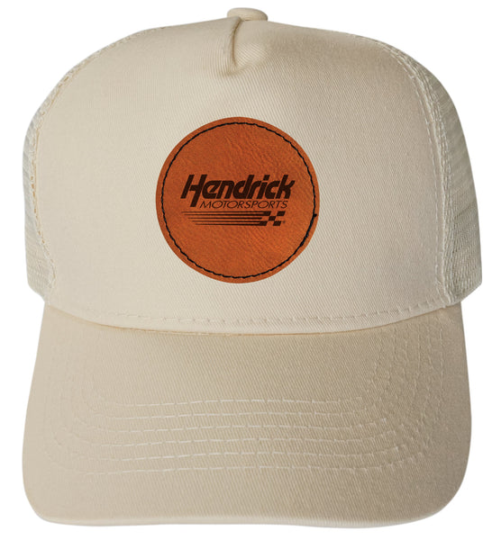 Hendrick Motorsports Nascar Trucker Hat - Engraved Leather Patch