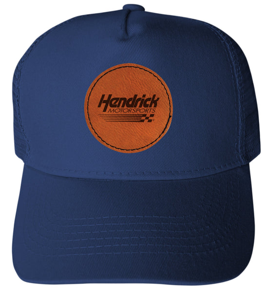 Hendrick Motorsports Nascar Trucker Hat - Engraved Leather Patch