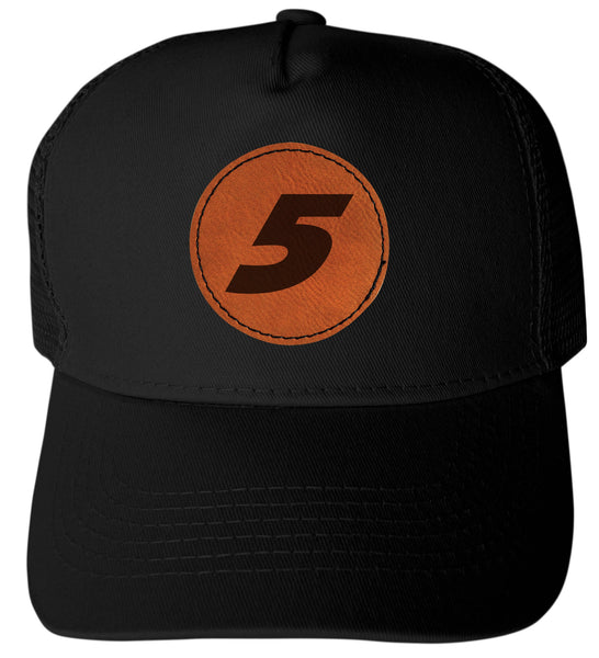 Kyle Larson Hendricks Cars.com #5 Nascar Trucker Hat - Engraved Leather Patch