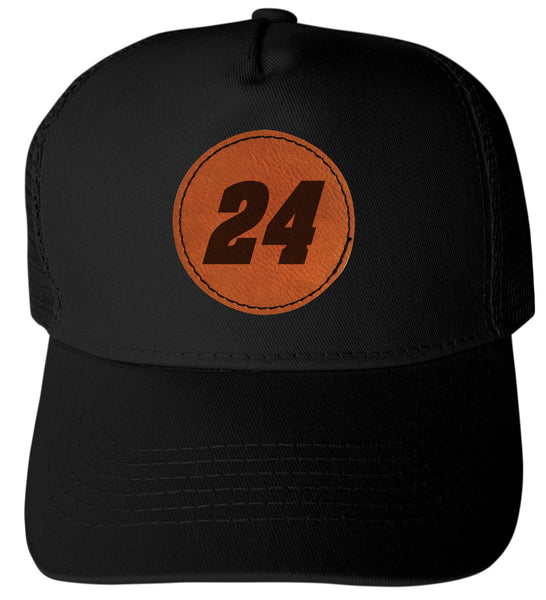 William Byron Raptor #24 Nascar Trucker Hat - Engraved Leather Patch