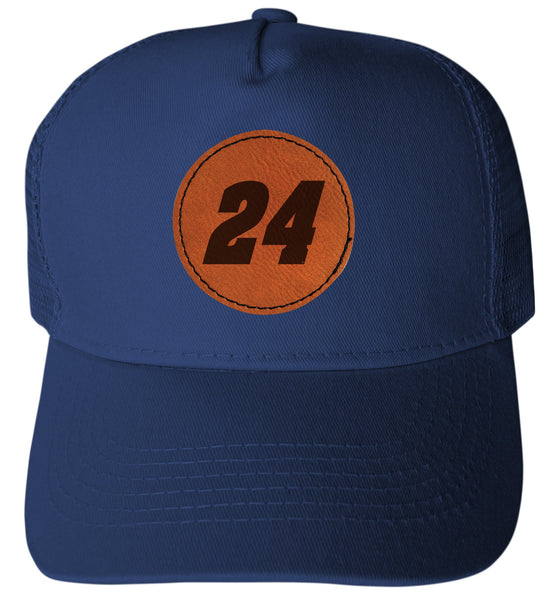 William Byron Raptor #24 Nascar Trucker Hat - Engraved Leather Patch