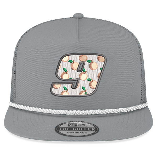 GREY PEACH 9 NEW ERA GOLFER TRUCKER HAT