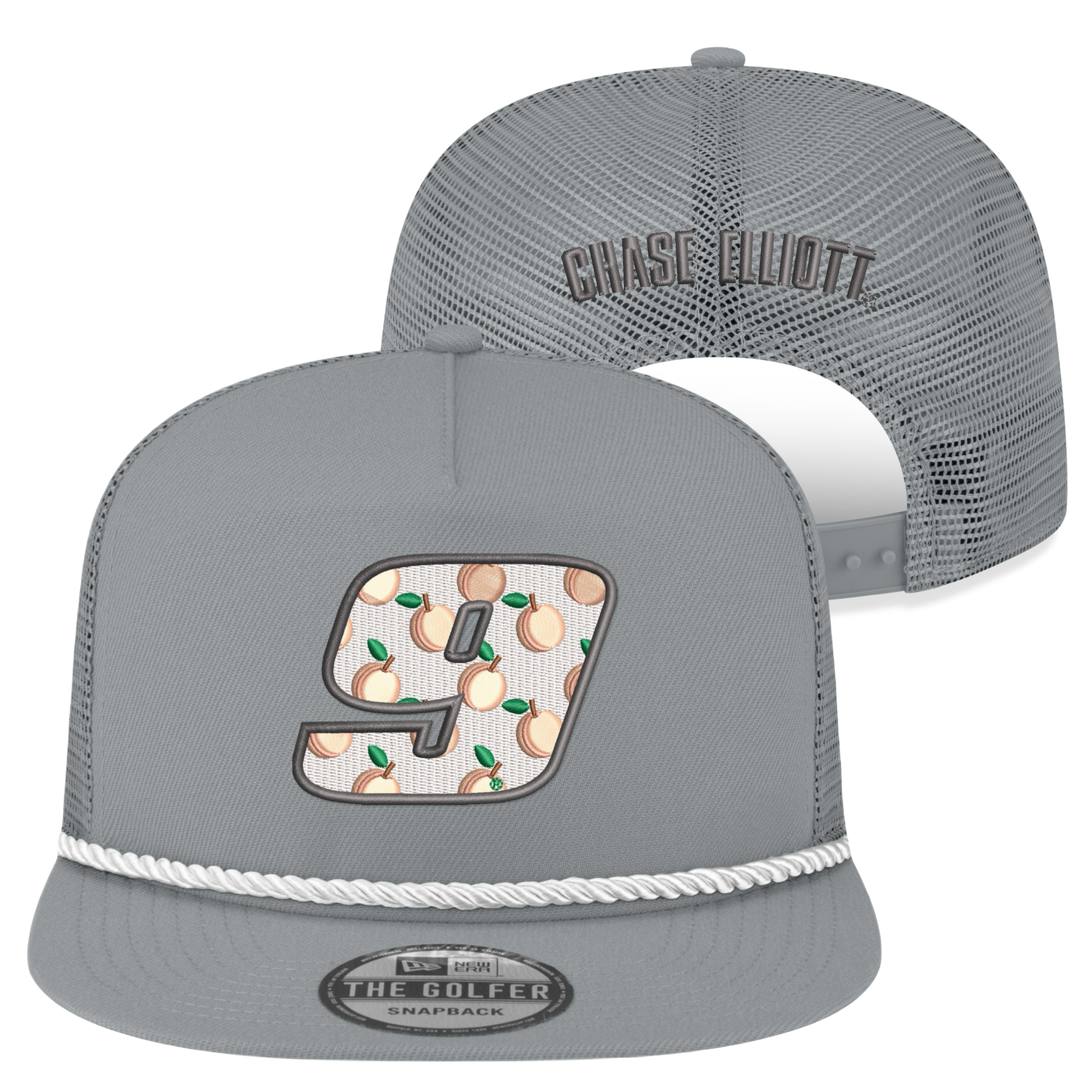 GREY PEACH 9 NEW ERA GOLFER TRUCKER HAT