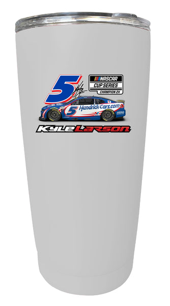 Kyle Larson 2X Champ #5 Nascar Offic. Licensed 16 oz Insulated Stainless Steel Tumbler