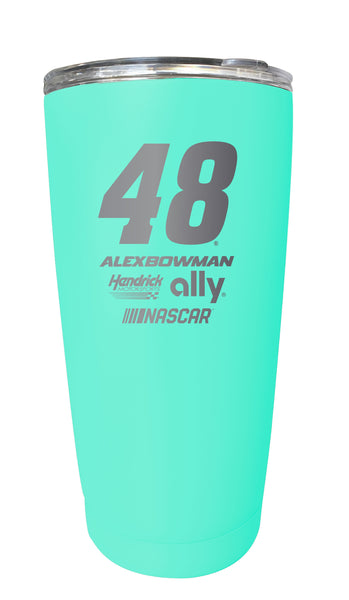 Alex Bowman NASCAR #48 Etched 16 oz Stainless Steel Tumbler