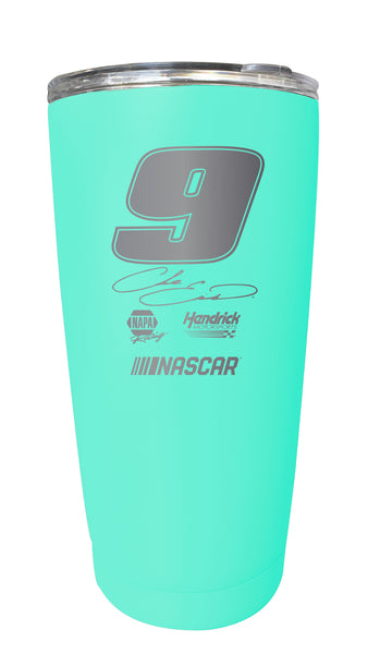 Chase Elliott NASCAR #9 Etched 16 oz Stainless Steel Tumbler