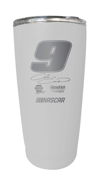 Chase Elliott NASCAR #9 Etched 16 oz Stainless Steel Tumbler