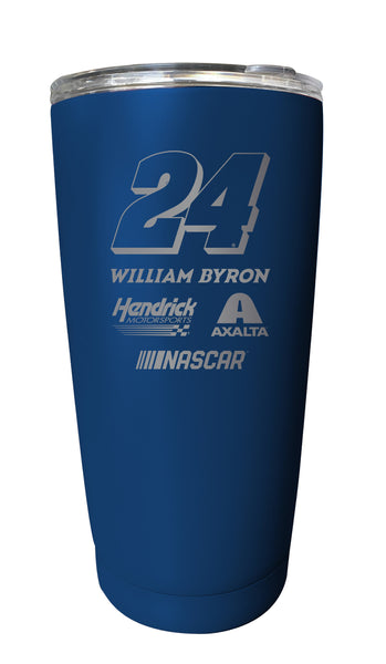 William Byron NASCAR #24 Etched 16 oz Stainless Steel Tumbler