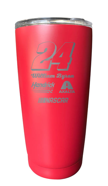 William Byron NASCAR #24 Etched 16 oz Stainless Steel Tumbler