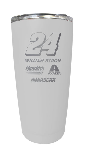 William Byron NASCAR #24 Etched 16 oz Stainless Steel Tumbler