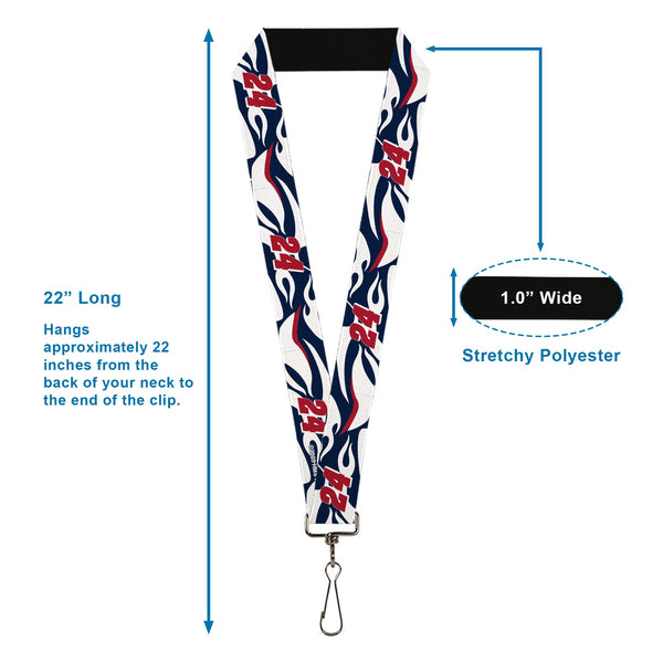 Lanyard - 1.0" - William Byron #24 Car Scheme White/Red/Blue