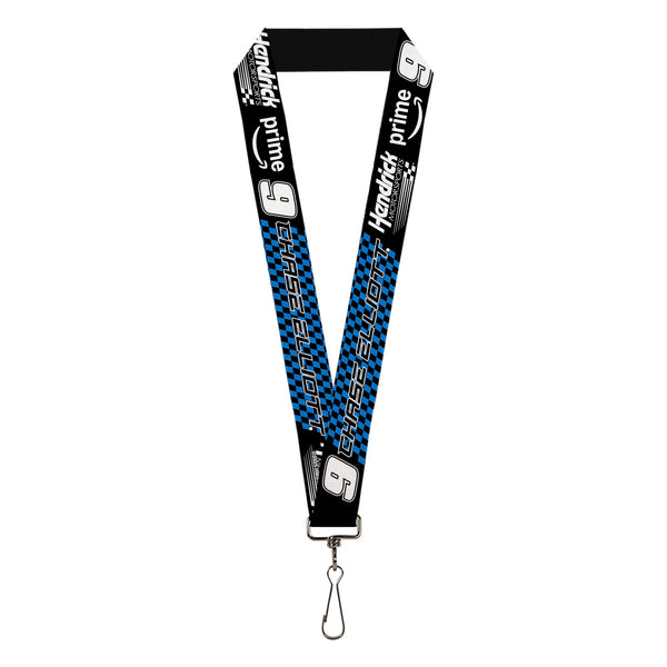 Lanyard - 1.0" - CHASE ELLIOTT #9 PRIME Hendrick Motorsports Logo Black/White/Blue